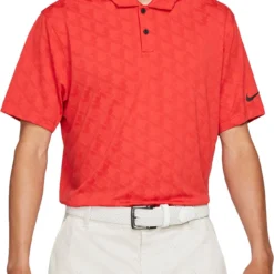 Nike Men's Dri-Fit UV Vapor Golf Polo Track Red