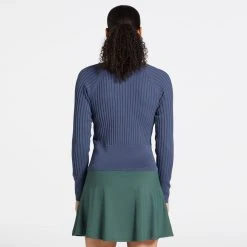 CALIA Women's Sweater Long Sleeve Golf Polo Ardosia Slate -Golf Apparel Shop unnamed file 972