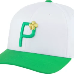 PUMA Men's St. Patty's Day P 110 Snapback Golf Hat Bright White/irish Green
