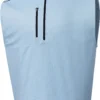 FootJoy Men's Heather Blocked 1/4 Zip Golf Vest Blue Fog