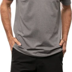 TravisMathew Men's Out For The Night Polo Heather Quiet Shade