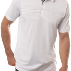 TravisMathew Men's Crow Golf Polo White