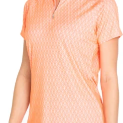 Sport Haley Women's Salinas Short Sleeve Golf Polo Salmon -Golf Apparel Shop unnamed file 9804