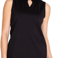 Sport Haley Women's Baronne Sleeveless Golf Polo Black