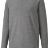 PUMA Cobra Men's Cloudspun Long Sleeve Henley Shirt Quiet Shade Heather -Golf Apparel Shop unnamed file 9867