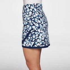 Lady Hagen Women's 17" Tummy Control Pull-On Wrap Golf Skort Oversized Dot Navy -Golf Apparel Shop unnamed file 989