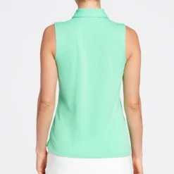 Lady Hagen Women's Texture Sleeveless Golf Polo Bright Jade 13 Lady Hagen Women's Texture Sleeveless Golf Polo Bright Jade -Golf Apparel Shop unnamed file 9893