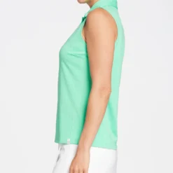 Lady Hagen Women's Texture Sleeveless Golf Polo Bright Jade 14 Lady Hagen Women's Texture Sleeveless Golf Polo Bright Jade -Golf Apparel Shop unnamed file 9894
