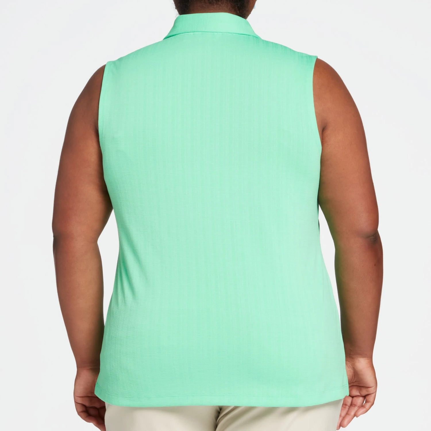 Lady Hagen Women's Texture Sleeveless Golf Polo Bright Jade 9 Lady Hagen Women's Texture Sleeveless Golf Polo Bright Jade - Image 7
