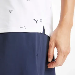 PUMA Women's CLOUDSPUN H8 Golf Polo Bright White/navy Blazer -Golf Apparel Shop unnamed file 9905