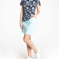 Sport Haley Women's Poppy Short Sleeve Print Golf Polo Midnight -Golf Apparel Shop unnamed file 9910