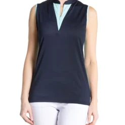 Sport Haley Women's Oasis Sleeveless Golf Polo Midnight