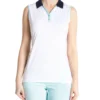 Sport Haley Women's Kate Sleeveless Solid Golf Polo White -Golf Apparel Shop unnamed file 9919