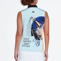 Jamie Sadock Women's Blah Blah 1/4 Zip Sleeveless Golf Polo Belissima -Golf Apparel Shop unnamed file 9938