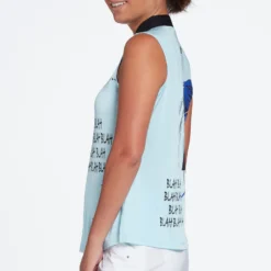 Jamie Sadock Women's Blah Blah 1/4 Zip Sleeveless Golf Polo Belissima -Golf Apparel Shop unnamed file 9939