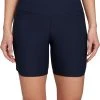 Lady Hagen Women's Tummy Control 7'' Golf Shorts Dark Navy -Golf Apparel Shop unnamed file 994
