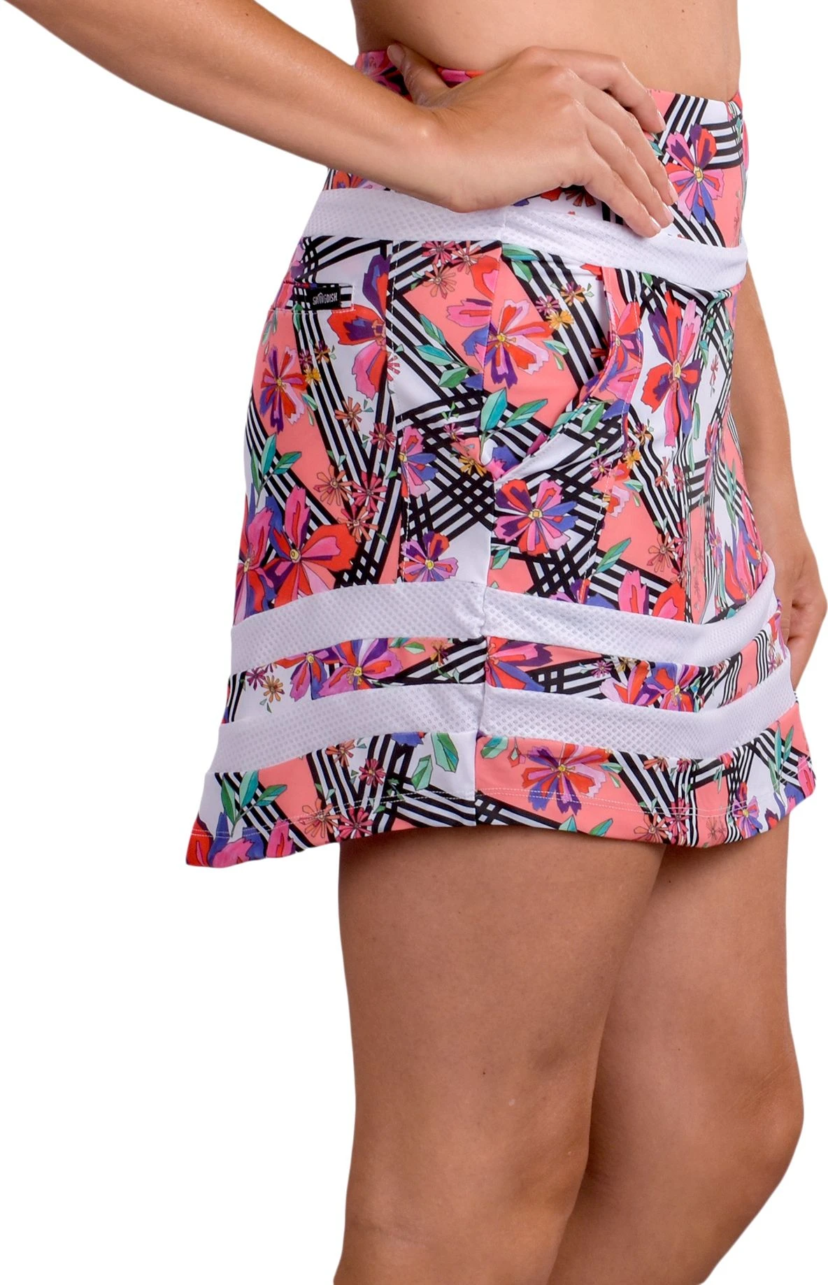 SwingDish Women's Olive Print 16.5'' Golf Skort 5 SwingDish Women's Olive Print 16.5'' Golf Skort - Image 3