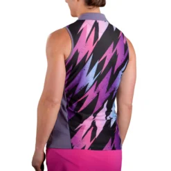 SwingDish Women's Riyah Sleeveless Golf Polo Print -Golf Apparel Shop unnamed file 9993